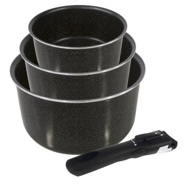 Casseroles Inox Manche Amovible Lot De 3 Casseroles Inox Manche Amovible Arthur Martin Am3456 28 Casseroles façon pierre + Manche amovible - 38.90 € frais de port offert