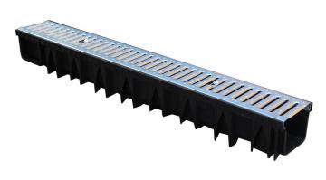 1 x Caniveau grille galvanisé  100 x 13 x H11 cm