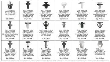 Assortiment de clip de garniture pour Honda 418 pcs