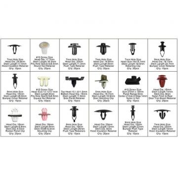 Assortiment de clip de garniture pour Toyota 360 pcs