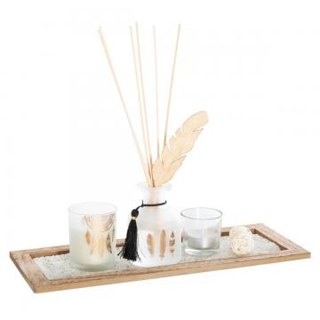 Cffret senteur plume et bougies