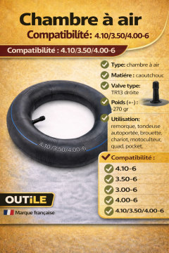 Chambre a air 4.10-3.50-4.00-6 Tr13