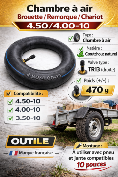 Chambre a air 4.50-4.00-10 TR13
