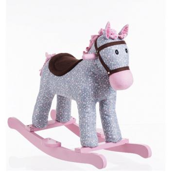 Cheval à bascule bois et tissu