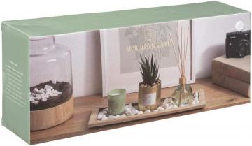 Coffret Senteur Eucalyptus Plateau, Diffuseur, Bougie, Cactus et Accessoires