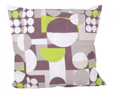 Coussin demi-lune gris vert