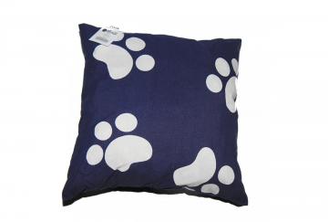 Coussin pattes bleue