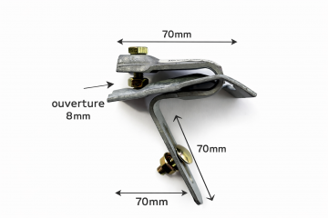 Etrier galvanisé pour plaque gouttiere 160