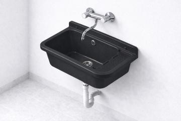 Evier-mural-en-PP-Noir-50cm