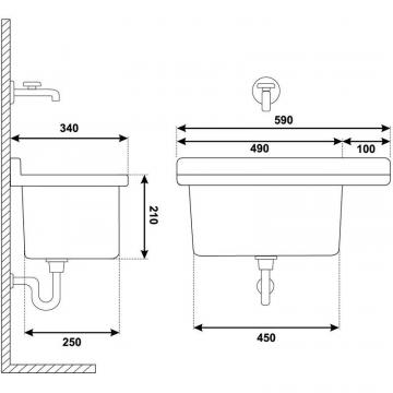 Evier-mural-en-PP-Noir-