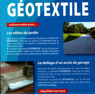 Géotextile au mètre linéaire  110 gr M2