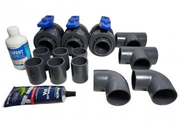 Kit By Pass Piscine SPA Complet Ø50 mm pour pompe à chaleur
