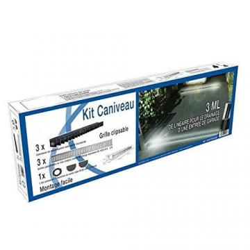 Kit caniveau avec grille en acier galvanisé