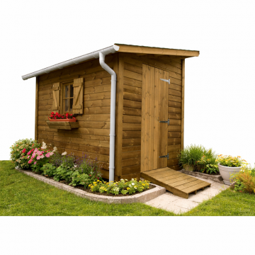 Kit gouttiere en PVC Gris 4 mètres