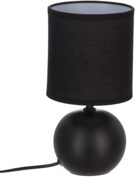 Lampe-ceramique-boule-noire-mat-