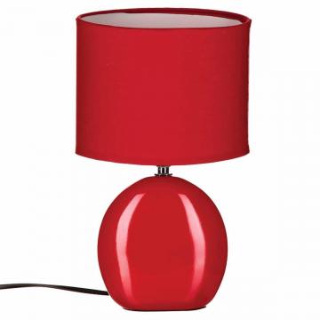 Lampe ceramique Ovale Rouge