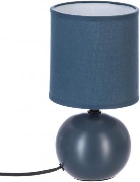 Lampe en céramique Pied Boule bleu mat