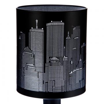 Lampe New York  Argent Noire