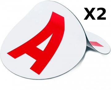 Lot de 2  Disque '' A ''  jeune conducteur magnétique