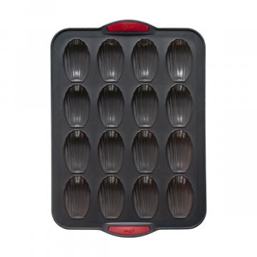 Moule en silicone pour 16 madeleines
