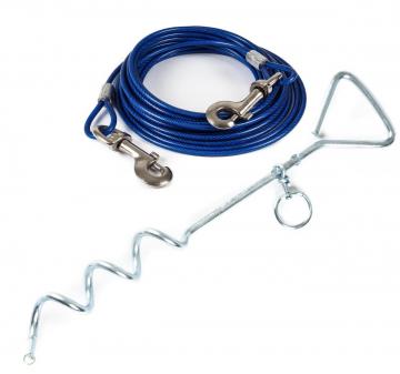 Piquet d'attache + laisse  4.5 mètres