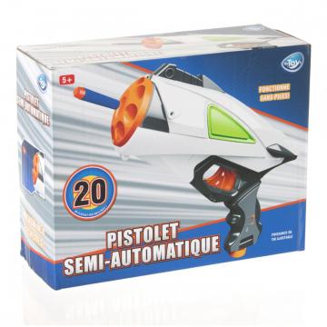 Pistolet semi automatique flechettes en mousse