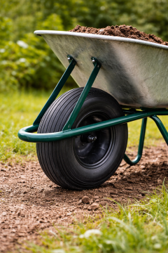 Pneu brouette 3.50-8 + chambre a air 4PR