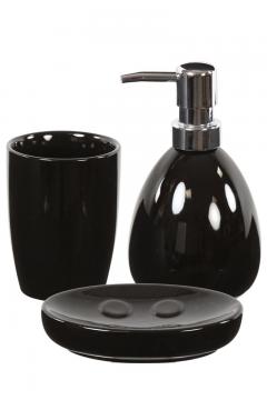 Set ceramique noire salle de bain