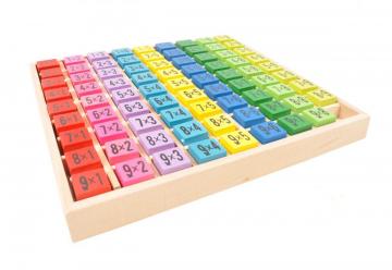 Table de multiplication en bois