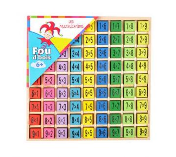 Table de multiplication en bois