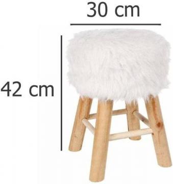 Tabouret Blanc - Instinct Naturel - Atmosphera créateur d'intérieur