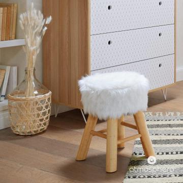 Tabouret Blanc - Instinct Naturel - Atmosphera créateur d'intérieur