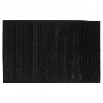 Tapis de Salle de Bain Latte en Bambou Naturel  Noir