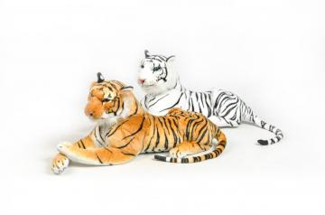 Tigre blanc couché  115 cm