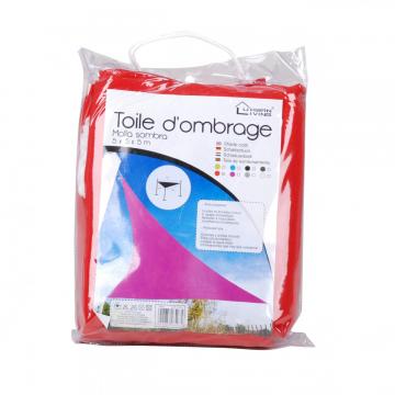 Toile d'ombrage rouge 3.6 x 3.6