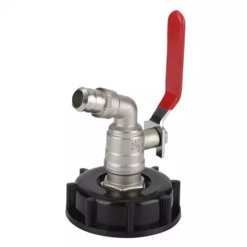 Vanne laiton + raccord S60x6 pour cuve  IBC Sotie 15 mm + Ruban PTFE